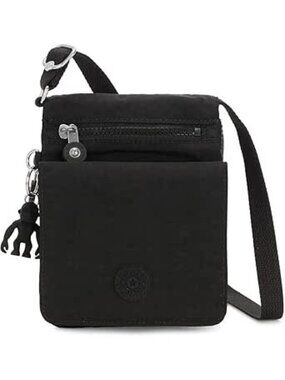 NWT Kipling New El Dorado Crossbody Bag Black Noir Nylon Travel Messenger Phone